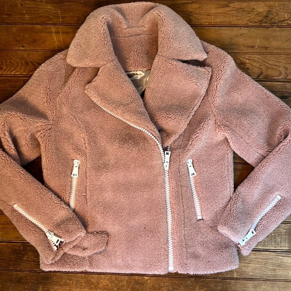 MOTHER Pink Fleece Jacket